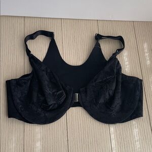 Soma Vanishing Back Black Lace Underwire Front-Closure Bra 36D